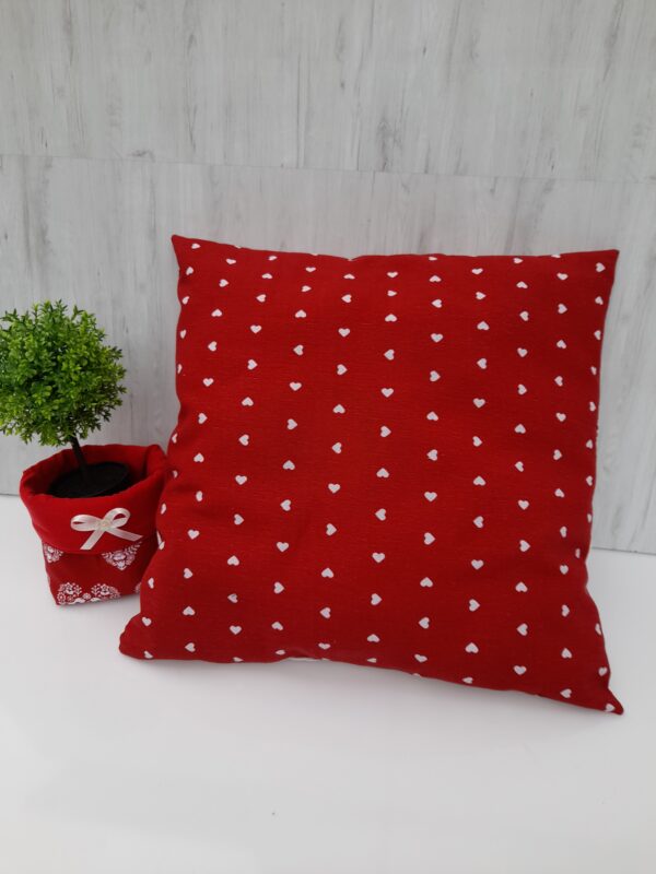 Coussin coeur rouge